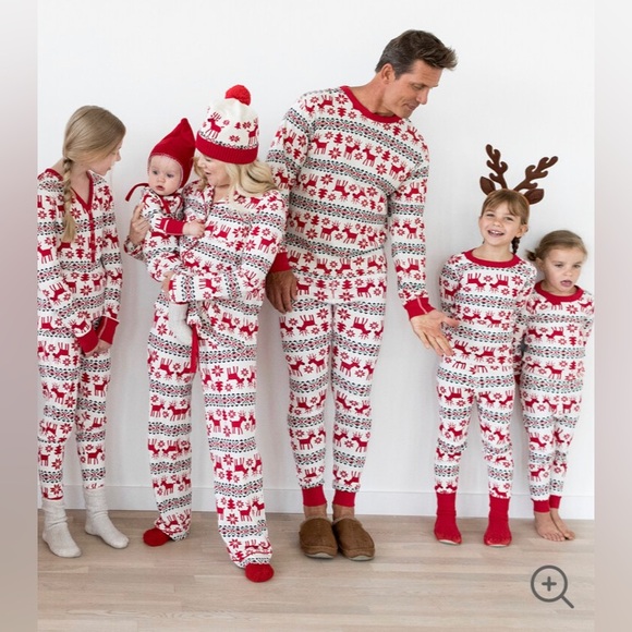 🎄 HANNA ANDERSSON 🎄 Christmas Long John Pajama Set Sz8 - Picture 2 of 5